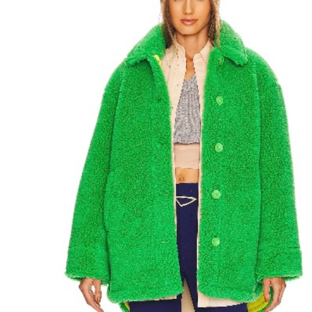 Vibrant Green Oversized Coat